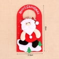 thumbnail image 5 of Christmas Snowman Pattern Door Sign, Flannel Porch Party Sign Plate with Hanging Hole for Gifts, 5 of 8