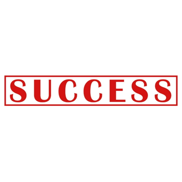 Printtoo Success Self Inking Rubber Stamp Pre-Inked Office Stamp- Home Office Business Stationery, Red- 42 x 9 mm