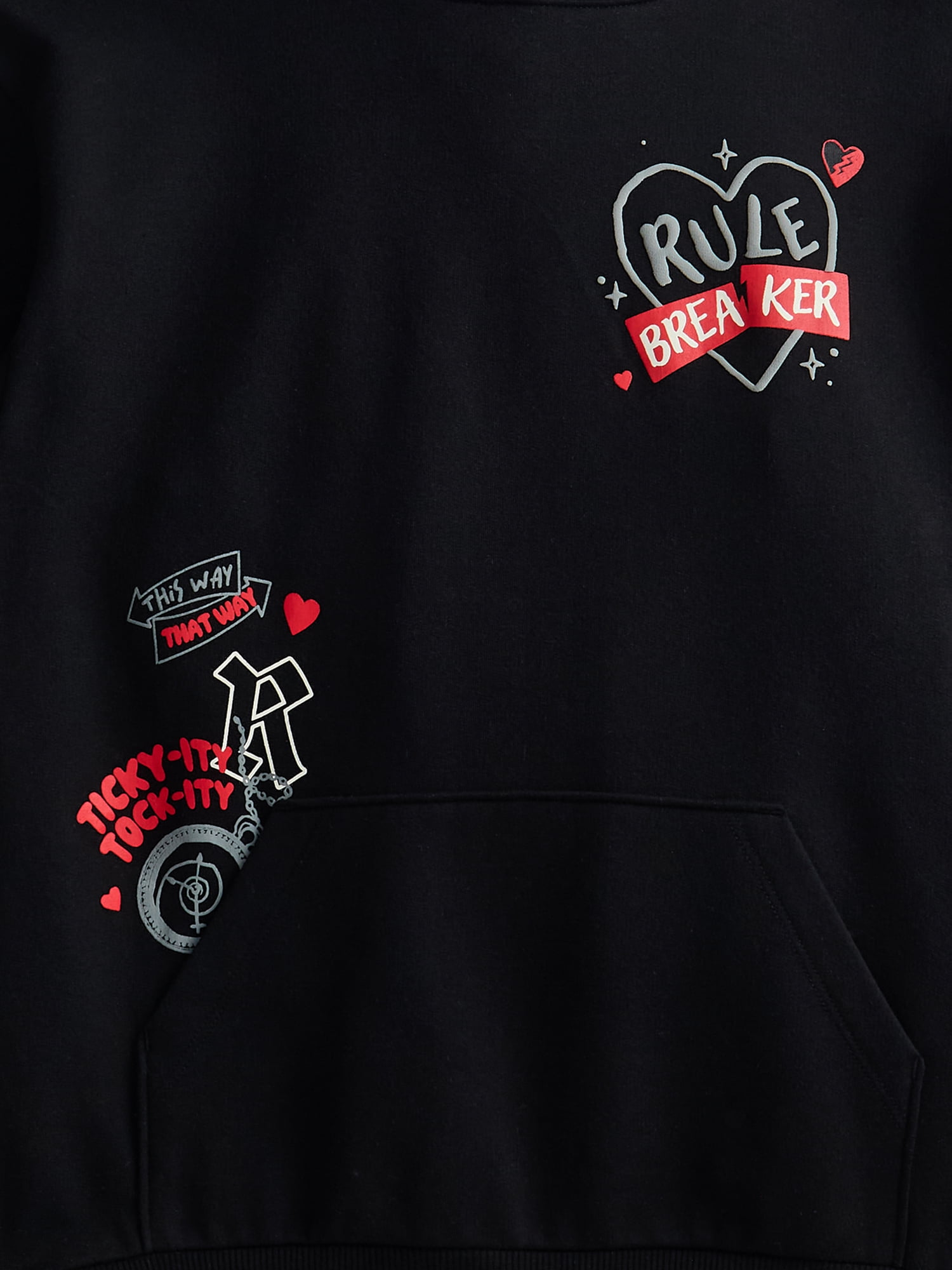 Disney Descendants Rule Breaker Girl's Puff Graphic Fleece Hoodie, Sizes 4-16