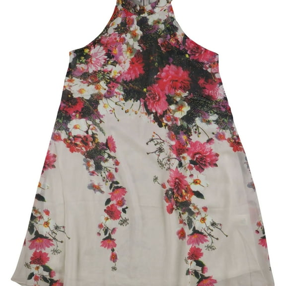 Tags Weekly Womens Floral Halter Neck Shift Dress, Multicoloured, X-Small