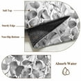 thumbnail image 6 of Round Area Rug 4 Ft, Grey Eucalyptus Leaves Washable Non-Slip Circle Carpet for Living Room/Bedroom, Spring Summer Botanical Low-Profile Crawling Mats Collection Rugs for Indoor, 6 of 7
