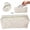 Light Pink, variant on Large Capacity Canvas Fabric Pencil Case, Floral Prints Multi Compartment Stationery Storage Pouch Bag for Office Desk Organizing,Portable Makeup Cosmetic Zipper Purse,Dark Blue,1pcs