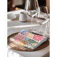thumbnail image 6 of Abstract Flower Cloth Napkins Set of 4 Reusable Dinner Napkins, Coolorful Wildflower Darden Floral Cocktail Napkin Washable Table Napkins for Wedding/Holiday Party/Baby Shower 20"x20", 6 of 7
