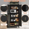 thumbnail image 3 of AISWORD 71" Tall Metal Storage Cabinet with Adjustable Shelves, 2 Doors Steel Cabinet for Office, Garage, Utility Room, Kitchen Storage, Black, 3 of 7