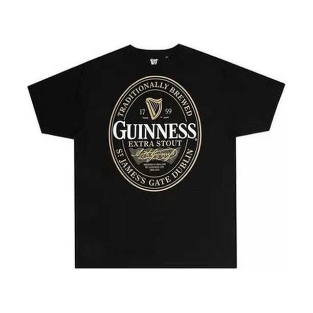 Guinness - Set de Pijama Largo Dublin Emblema para Hombre (Negro)