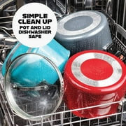 Gotham Steel 5 Qt Nonstick Pasta Pot Pasta Pot with Strainer Lid & Twist and Lock Handles, Multipurpose Ceramic Stock Pot, Soup Pot with Lid, Pasta Cooker, Spaghetti, Rice, Dishwasher Safe, Copper