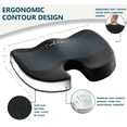 thumbnail image 3 of ComfiLife Ergonomic Premium Memory Foam Seat Cushion Orthopedic Coccyx Pillow for Tailbone Support Black, 3 of 6