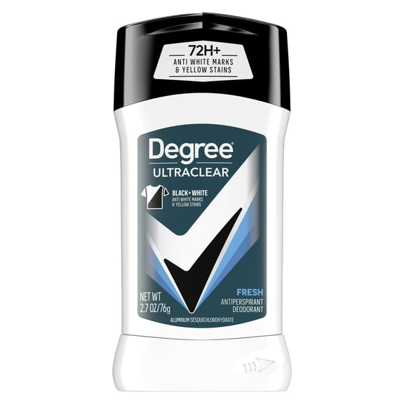 Degree Men Ultra Clear Black and White Antiperspirant Deodorant, Fresh, 2.7 oz