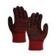 thumbnail image 2 of Mens Womens Gloves Fleece Lined Chunky Knitted Unisex Couples Casual Stretchy Non-Slip Thermal Warm Motorcycle Winter Glove, 2 of 3