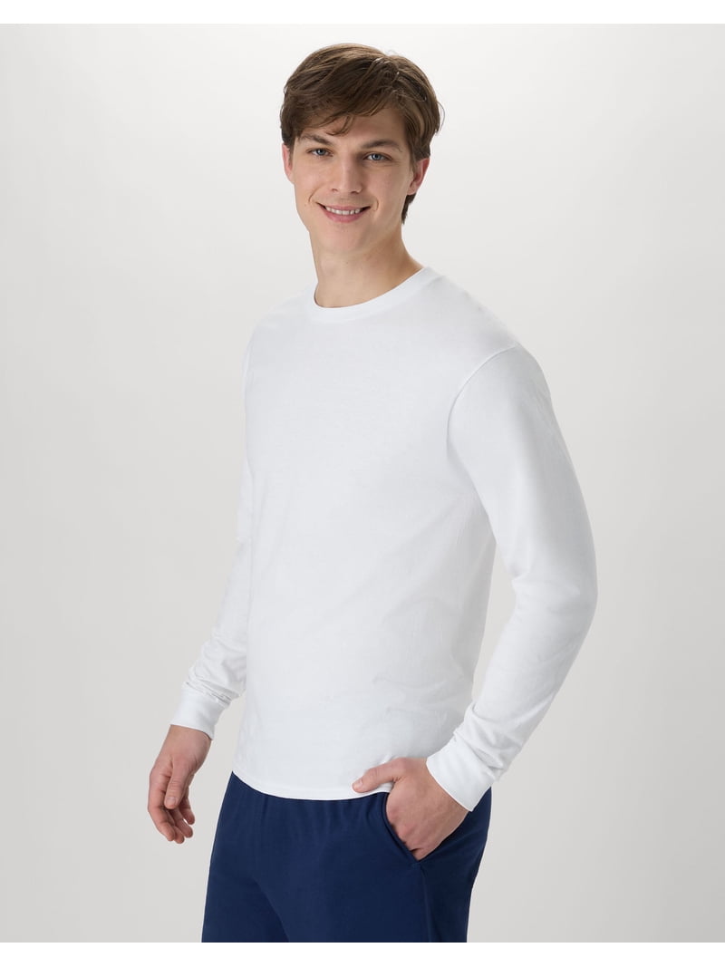 Hanes Men's ComfortSoft Long-Sleeve T-Shirt, 100% Cotton