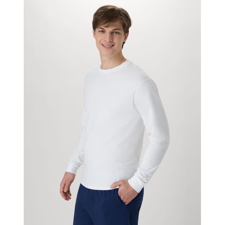 Hanes Men's Long-Sleeve T-Shirt, 4-Pack ComfortSoft photo 4