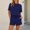 Navy 03, variant on Ksrymi Women's Clothing 2-Piece Loungewear Set: Solid Crew Neck Short Sleeve T-Shirt & Elastic Waist Drawstring Shorts with Side Pockets Rompers for Women