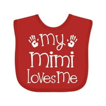 Inktastic My Mimi Loves Me Grandkids Boys or Girls Baby Bib