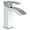 white/polished chrome, variant on Marella 6" Single Hole Single Handle Modern Bathroom Sink Faucet, Brushed Nickel