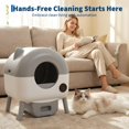 thumbnail image 6 of Automatic Self Cleaning Litter Box, Smart Cat Toilet with Automatic Cleaning, Large Capacity Litter Box for Large Cats, Light Gray, 6 of 9
