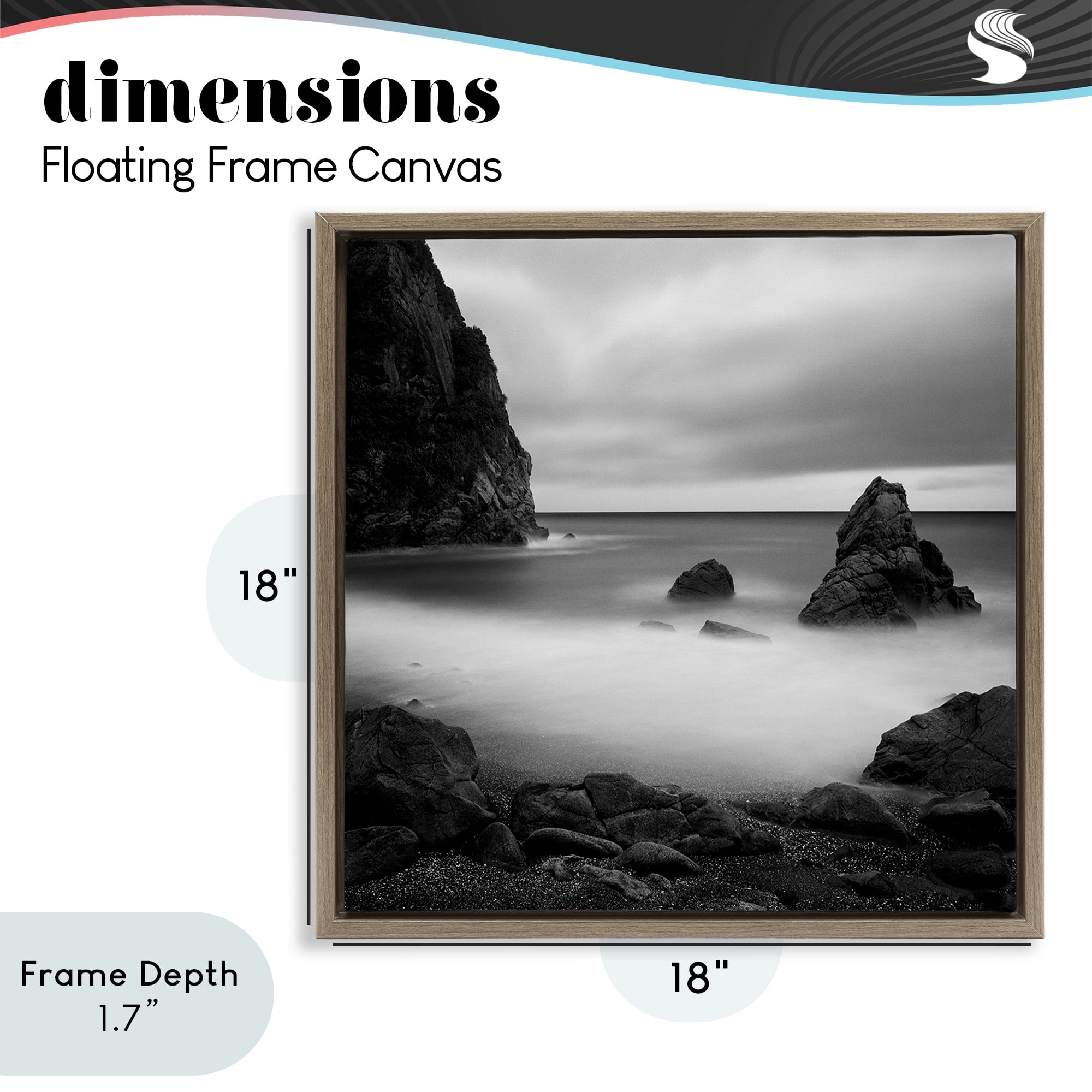 Stupell Industries Clear To The Horizon Brown Framed Floater Canvas Wall Art, design by Chip Forelli