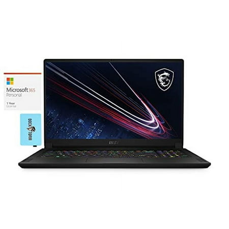 MSI GS76 Stealth 11UH-029 Gaming & Entertainment Laptop (Intel i7-11800H 8-Core, 32GB RAM, 8TB PCIe SSD, RTX 3080, 17.3" Full HD (1920x1080), Win 10 Home) with MS 365 Personal, Hub