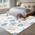 thumbnail image 4 of 6'x9' Area Rugs, Coastal Starfish Indoor Outdoor Area Rug for Living Room Bedroom, Ocean Coral Shell Beach Marine Life Washable Bathroom Rugs Kitchen Floor Carpet Mats Home Decor Aesthetic, 4 of 8