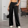 thumbnail image 5 of Women's Yoga Pants with Pockets, Elastic Loose Fit, Casual Home Wear Exercise Pants, 5 of 9