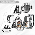 thumbnail image 3 of Xoenoiee Dachshund Bone Paw Print Kids Clear Backpack Set 3Pcs with Lunch Box Pencil Case Elementary School Bookbag Schoolbag Travel Daypack Transparent Rucksack Back to School Supplies for Girls, 3 of 5