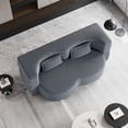 thumbnail image 4 of Convertible Teddy Fabric Foam-Filled Sleeper Sofa Bed,15" Full Size Folding For Living Room,Grey, 4 of 10