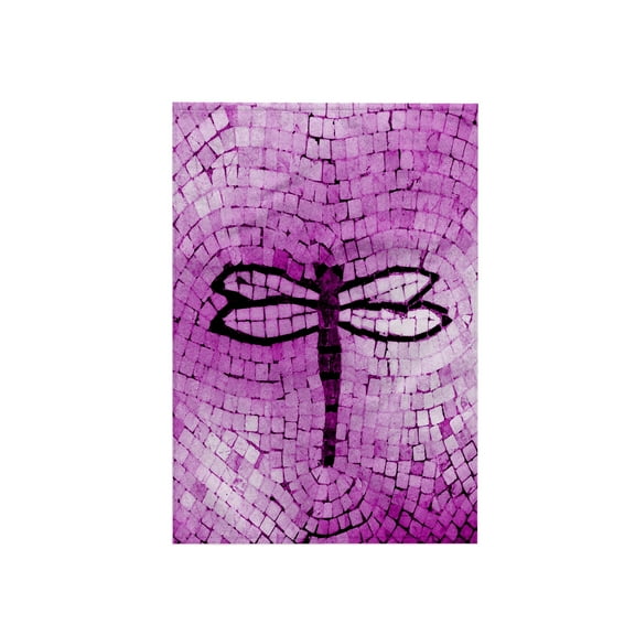 3dRose, Hot Pink Mosaic Dragonfly, 15x22 Hand Towel