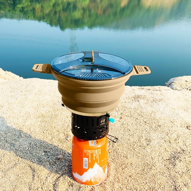 Hervidor de agua portátil plegable para acampar, ahorro de espacio, tetera para acampar para pesca al aire libre Hugtrwg Para estrenar