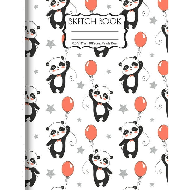 Sketch Book Cute Panda Bear Kawaii Sketchbook for Girls and Boys 110