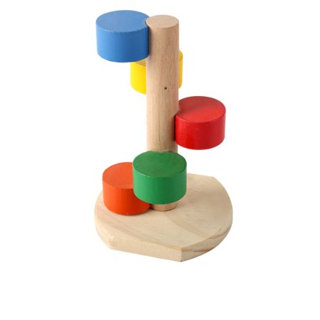 Sugar Glider Rat Chinchilla Chew Toys Molar Teeth Grinding Wooden Block Stand Ladder Stairs Exercise Perch Hamster Platform RANDOM COLOR