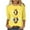 Yellow, variant on LYEAA Bee-Themed 3/4 Sleeve Women Tops Round Neck Casual T-Shirt Soft Cotton Blend Fabric with Stretch Comfort Daily Wear Yellow S