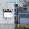 thumbnail image 3 of Waterproof Socket Double Outdoor Electrical Outlet Ip66 Waterproof Wall Socket 16a, 3 of 5