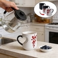 thumbnail image 2 of Heart Shaped Color Changing Ceramic Mug Heart Shaped Handle Ceramic Coffee Cup For Valentine'S Day That Reveals Design When Filled With Hot Beverage, 2 of 4