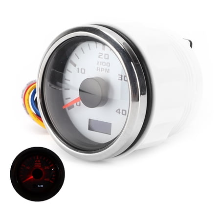 RPM Tachometer, 9-30V Pointer Tachometer Universal Tachometer With Red ...