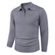 thumbnail image 2 of pstuiky camisa de manga larga para hombre, Suéter de punto de manga larga con media cremallera y cuello informal de color liso para hombre top de hombre xxxl, 2 of 4