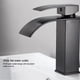 thumbnail image 2 of Billuyoard Grifo del fregadero de la cascada del lavabo fácil de limpiar e instalar grifo del fregadero del lavabo de la cascada impermeable Accesorios de baño estilo corto plateado, 2 of 6