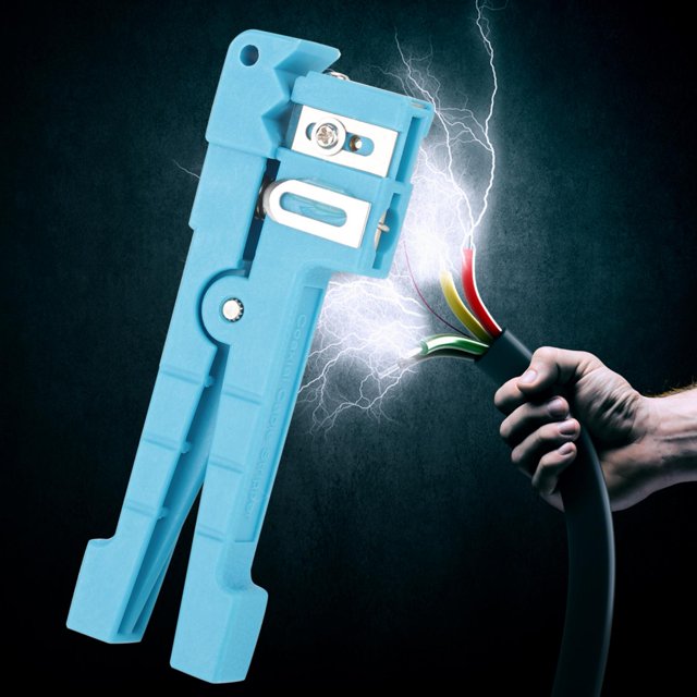 Herramienta de corte y pelado de cables coaxiales para pelar cubiertas de fibra óptica (45‑163)