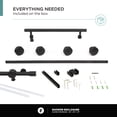 thumbnail image 5 of Fine Fixtures Frameless Shower Enclosure Sliding Shower Glass Door - Tempered Glass 48.25" W x 34.25 D x 74.25 H Black Finish, 5 of 12