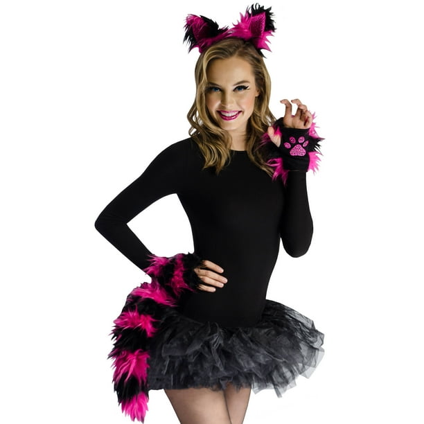 Striped Cat, Pink Halloween Costume Accessory