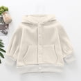 thumbnail image 5 of YUANxueke Button Down Sweatshirt for Boys Girls, Casual Long Sleeve Hooded Jacket, Fashion Workout Loose Fit Tops with Pockets, 5 of 8