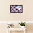 thumbnail image 3 of PinPix 20x12 Custom Cork Bulletin Board Argyle Dark Purple Poster Board Has a Fabric Style Canvas Finish, Framed in Argyle Dark Purple, by ArtToFrames (PinPix-632), 3 of 6
