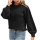 thumbnail image 2 of Suéter de cuello redondo para mujer, estampado navideño, manga larga, cuello redondo, poliéster, 2 of 4