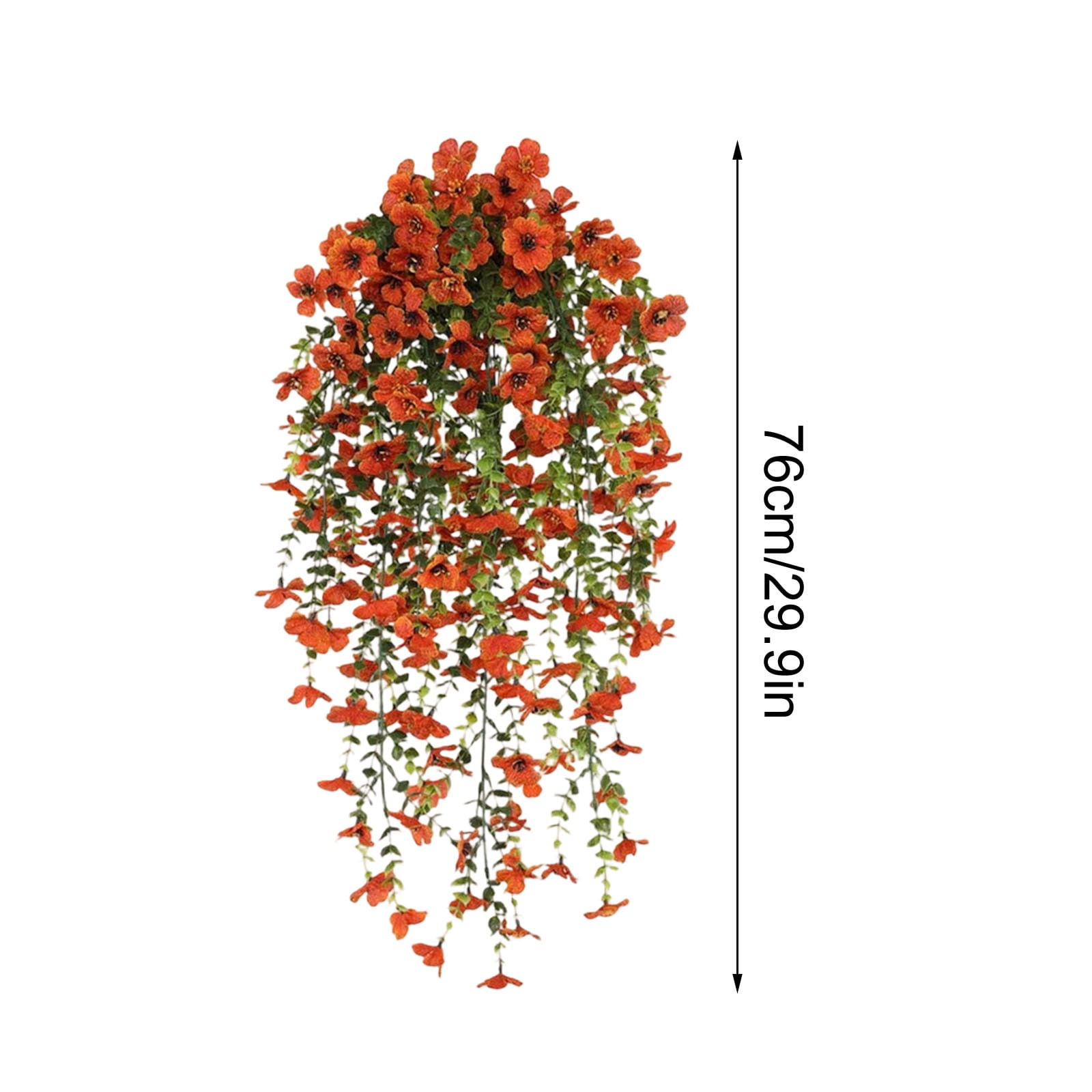 Kbndieu 2PCS Artificial Fake Hanging Flowers Plants Violet Flower for Outdoors, Faux Silk Spring Summer Flower for Garden Porch Patio Balcony Yard Wedding Decor