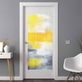thumbnail image 3 of Non-Adhesive Static Cling Window Tint, Yellow Grey Ombre Window Privacy Film Frosted, Oil Painting Modern Abstract Art Insulated Windows Frosted Films for Living room, 35.4 x 78.7 Inches, 3 of 9