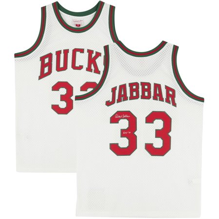 Kareem Abdul-Jabbar Milwaukee Bucks Autographed Mitchell and Ness White Swingman Jersey with "ROY 70" Inscription - Fanatics Authentic Certified