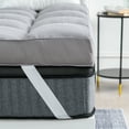 thumbnail image 7 of California-King Size Mattress Topper Gray Luxury Down Alternative Fiber Mattress Topper with Elastic Band, 7 of 7