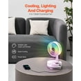thumbnail image 2 of 8" Rechargeable Oscillating Fan with Remote,3-in-1 Portable Desk Fan,8 Speed Quiet Pedestal Fan with Auto Rotation, 2 of 6
