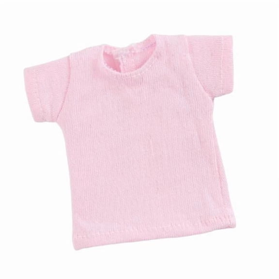 JunZheHub 6x1/6 Female Action Figure Short T Shirt Miniature Clothing Dress Crew Neck Pink 6 Pcs