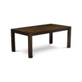 thumbnail image 3 of East West Furniture LMVE9-77-03 9Pc Kitchen Table Set Contains a Dining Room Table and 8 Parsons Dining Chairs with Brown Color Linen Fabric, Distressed Jacobean Finish, 3 of 3