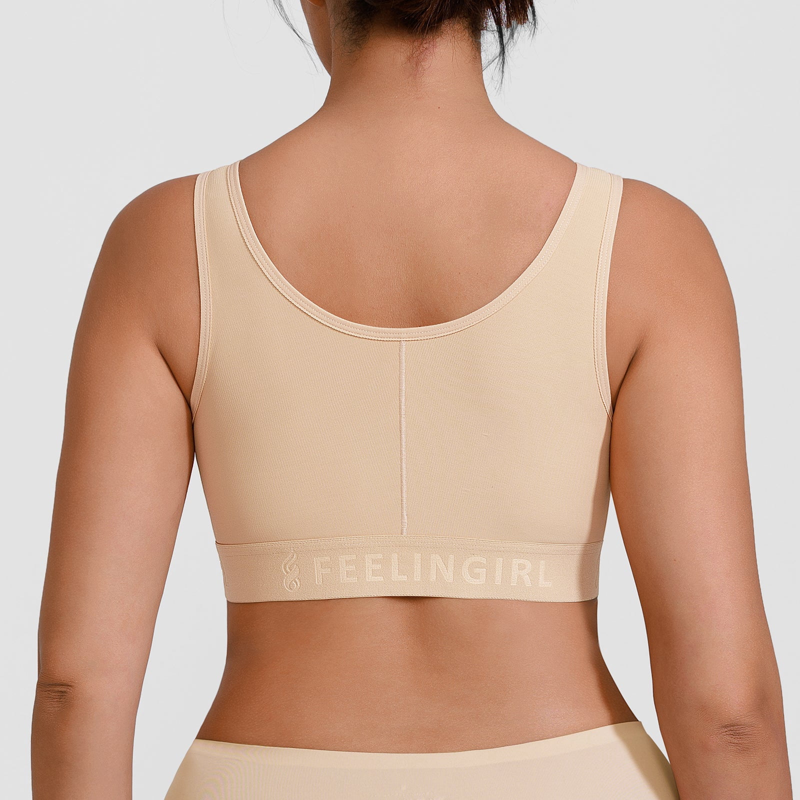 FeelinGirl Post Surgery Compression Bra with Front Closure