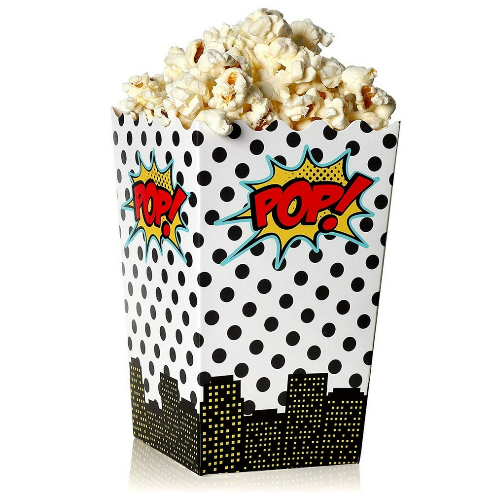 Popcorn Boxes 100Pack Paper Popcorn and Candy Containers, Party